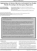 Cover page: Epidemiology of Advance Directives in Extended Care Facility Patients Presenting to the Emergency Department