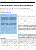 Cover page: A unique presentation of diffuse multiple eruptive milia