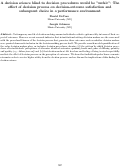 Cover page: A decision science blind to decision procedures would be “unfair”: The effect of decision process on decision-outcome satisfaction and subsequent choice in a performance environment