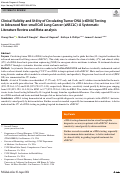 Cover page: Clinical Validity and Utility of Circulating Tumor DNA (ctDNA) Testing in Advanced Non-small Cell Lung Cancer (aNSCLC): A Systematic Literature Review and Meta-analysis