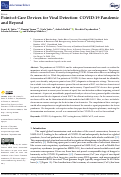 Cover page: Point-of-Care Devices for Viral Detection: COVID-19 Pandemic and Beyond.