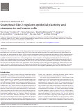 Cover page: Grainyhead-like 2 regulates epithelial plasticity and stemness in oral cancer cells