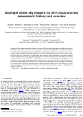 Cover page: Day/Night Whole Sky Imagers for 24-h cloud and sky assessment: history and overview