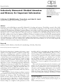 Cover page: Selectively Distracted: Divided Attention and Memory for Important Information