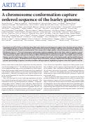 Cover page: A chromosome conformation capture ordered sequence of the barley genome