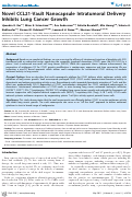 Cover page: Novel CCL21-vault nanocapsule intratumoral delivery inhibits lung cancer growth.