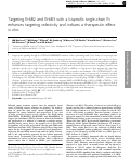 Cover page: Targeting ErbB2 and ErbB3 with a bispecific single-chain Fv enhances targeting selectivity and induces a therapeutic effect in vitro