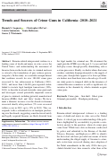 Cover page: Trends and Sources of Crime Guns in California: 2010-2021.