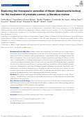 Cover page: Exploring the therapeutic potential of Neem ( Azadirachta Indica ) for the treatment of prostate cancer: a literature review