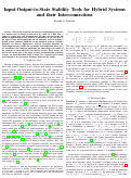 Cover page: Input-Output-to-State Stability Tools for Hybrid Systems and Their Interconnections