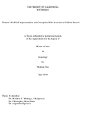 Cover page: Women’s Political Representation and Corruption: Risk Aversion or Political Power?