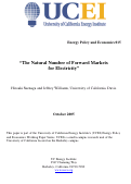 Cover page: The Natural Number of Forward Markets for Electricity