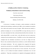 Cover page: A Multilayered Box Model for Calculating Preliminary Remediation Goals in Soil 
Screening