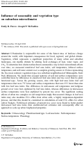 Cover page: Influence of seasonality and vegetation type on suburban microclimates