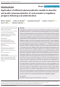 Cover page: Application of different pharmacokinetic models to describe and predict pharmacokinetics of voriconazole in magellanic penguins following oral administration