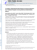 Cover page: Correlates of Motivational Interviewing Use Among Substance Use Treatment Programs Serving American Indians/Alaska Natives