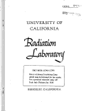 Cover page: EFFECTS OF IONIZING RADIATION ON CHOLINE CHLORIDE AND ITS ANALOGS