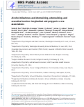 Cover page: Alcohol milestones and internalizing, externalizing, and executive function: longitudinal and polygenic score associations.