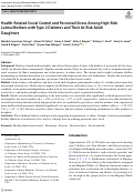 Cover page: Health-Related Social Control and Perceived Stress Among High-Risk Latina Mothers with Type 2 Diabetes and Their At-Risk Adult Daughters.