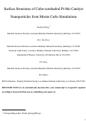 Cover page: Surface Structures of Cubo-octahedral Pt-Mo Catalyst Nanoparticles from Monte Carlo 
Simulations