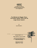 Cover page of The Mikhail and Maggie Show: The British Popular Press and the Anglo-Soviet Summit, Working Paper No. 14, First Annual Conference on Discourse, Peace, Security, and International Society