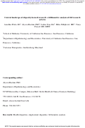 Cover page: Current landscape of disparity-focused research: a bibliometric analysis of 260 research articles