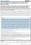 Cover page: Genome sequencing highlights the dynamic early history of dogs.