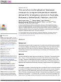 Cover page: The use of an ‘acclimatisation’ heatwave measure to compare temperature-related demand for emergency services in Australia, Botswana, Netherlands, Pakistan, and USA