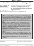 Cover page: Alcohol Outlets and Violent Crime in Washington D.C.