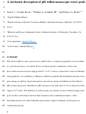 Cover page: A stochastic description of pH within nanoscopic water pools