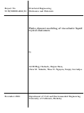 Cover page of Finite element modeling of viscoelastic liquid crystal elastomers