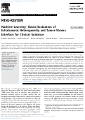 Cover page: Machine-Learning–Based Evaluation of Intratumoral Heterogeneity and Tumor-Stroma Interface for Clinical Guidance