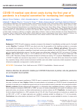 Cover page: COVID-19 medical care direct costs during the first year of pandemic in a hospital converted for increasing bed capacity