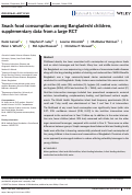 Cover page: Snack food consumption among Bangladeshi children, supplementary data from a large RCT