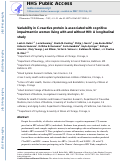 Cover page: Variability in C-reactive protein is associated with cognitive impairment in women living with and without HIV: a longitudinal study