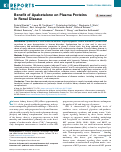 Cover page: Benefit of Apabetalone on Plasma Proteins in Renal Disease