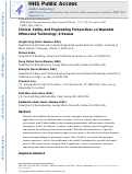 Cover page: Clinical, Safety, and Engineering Perspectives on Wearable Ultrasound Technology: A Review.