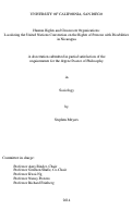 Cover page: Human Rights and Grassroots Organizations : : Localizing the United Nations Convention on the Rights of Persons with Disabilities in Nicaragua