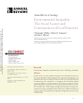 Cover page: Environmental Inequality: The Social Causes and Consequences of Lead Exposure