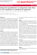 Cover page: Improved quantification of abnormal aortic flow in 3D compared to standard 2D approach