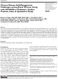 Cover page: Chronic Disease Self-Management Challenges among Rural Women Living with HIV/AIDS in Prakasam, Andhra Pradesh, India: A Qualitative Study.