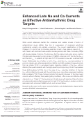 Cover page: Enhanced Late Na and Ca Currents as Effective Antiarrhythmic Drug Targets