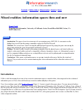 Cover page: Mixed realities: information spaces then and now