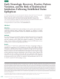 Cover page: Early Neurologic Recovery, Practice Pattern Variation, and the Risk of Endotracheal Intubation Following Established Status Epilepticus.