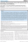 Cover page: Volumetric Electromagnetic Phase-Shift Spectroscopy of Brain Edema and Hematoma