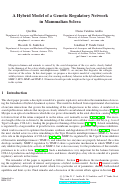 Cover page: A Hybrid Model of a Genetic Regulatory Network in Mammalian Sclera