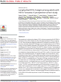 Cover page: Longitudinal ECG changes among adults with HIV in Tanzania: A prospective cohort study.