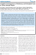 Cover page: Complex Consequences of Herbivory and Interplant Cues in Three Annual Plants