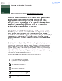 Cover page: Clinical and economic evaluation of a proteomic biomarker preterm birth risk predictor: cost-effectiveness modeling of prenatal interventions applied to predicted higher-risk pregnancies within a large and diverse cohort