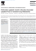 Cover page: Preferential Lymphatic Growth in Bronchus-Associated Lymphoid Tissue in Sustained Lung Inflammation